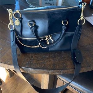 Authentic See By Chloe Black Leather Handbag